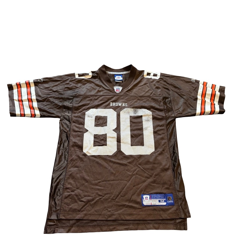 Reebok Cleveland Browns Kellen Winslow Jr 80 NFL Jersey Mens Medium Brown Mesh